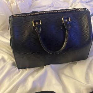 Authentic Louis Vuitton Epi Speedy 25 Hand Bag Boston Bag Noir Used